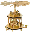 Alexander Taron 1371 Richard Glaesser Pyramid-2 Tiers Nativity Scene and Angel Musicians-12.5 H W x 12.5, Brown