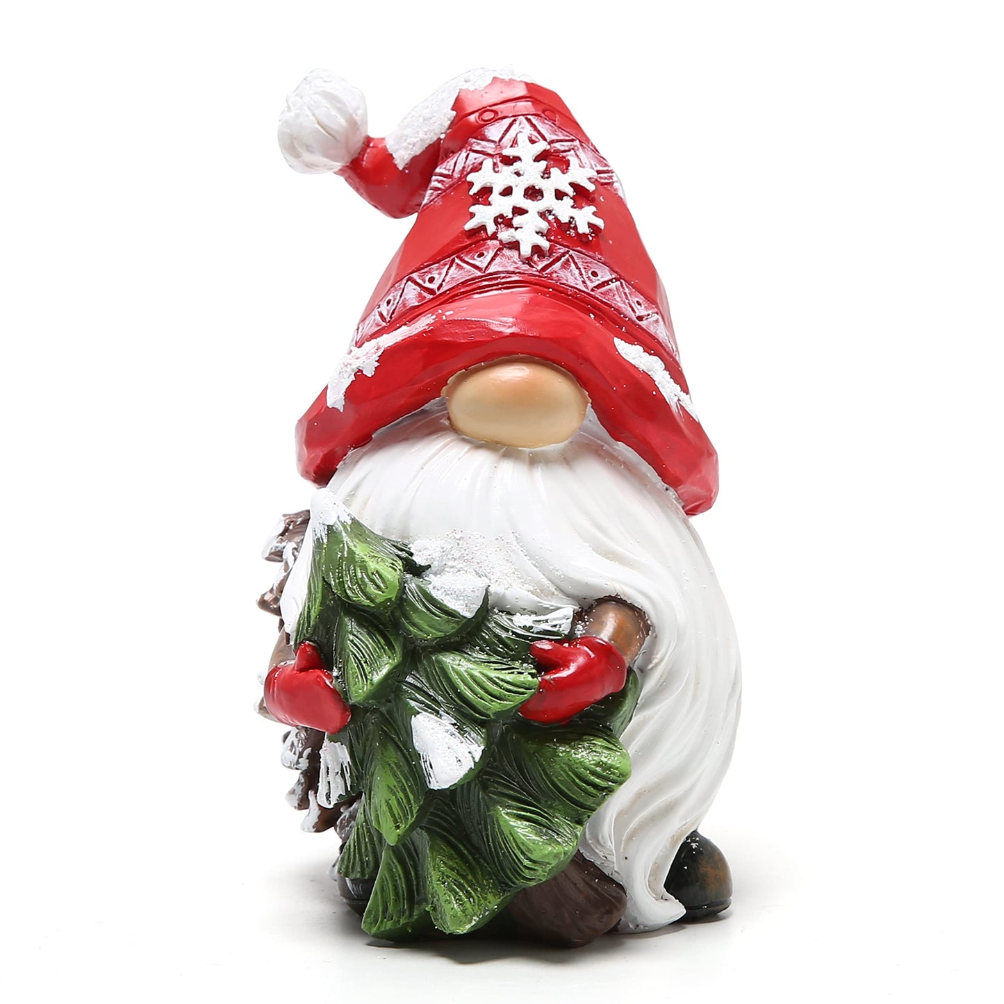 Hodao Christmas Resin Gnomes Handmade Christmas Resin Gnomes Holiday Present, Winter Table Christmas Tree Christmas Decorations