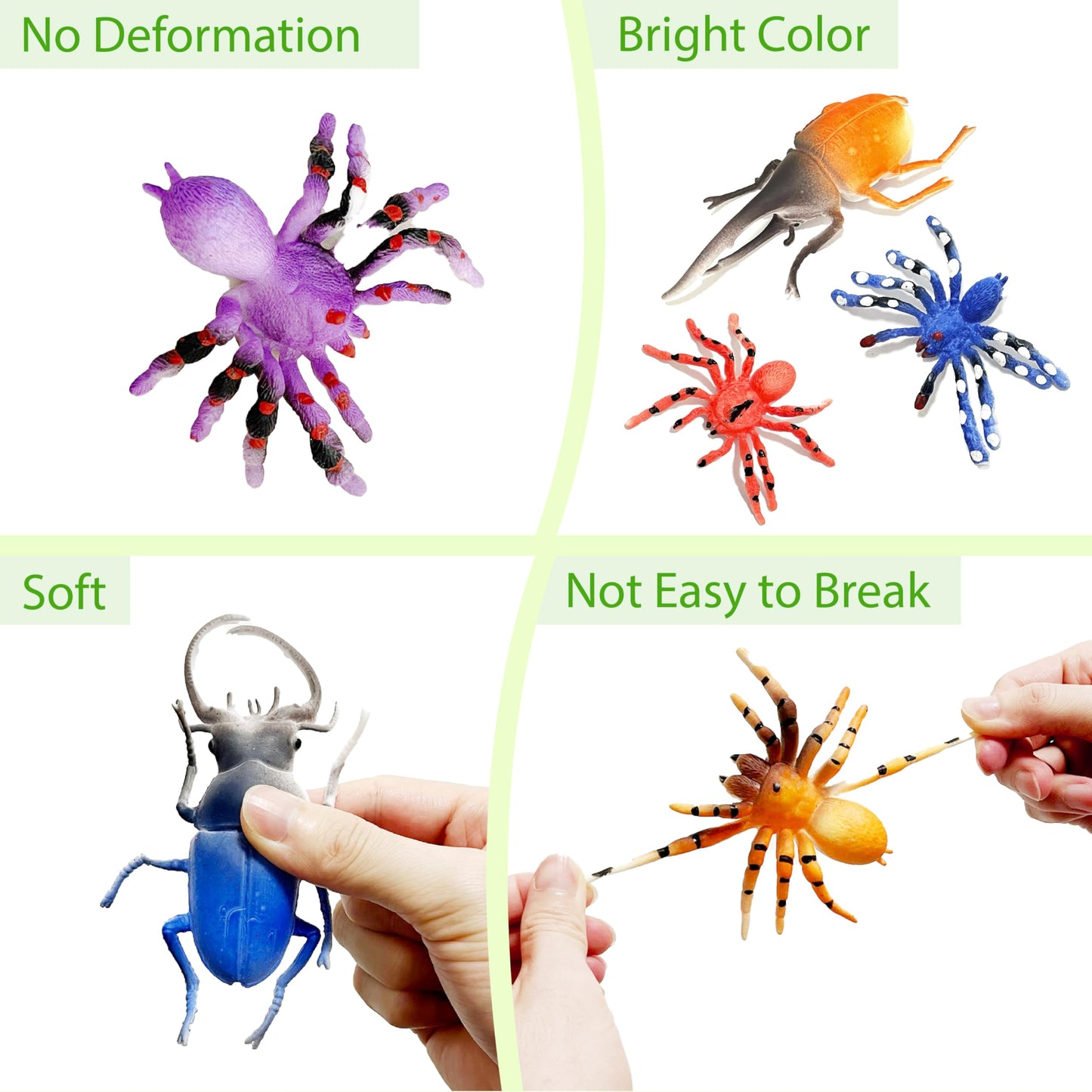 Spider And Beetle Series-12Pcs Temperature Color Change Bath Toys,Water Table Toys For Goodie Bags Fillers,Themed Party,Classroo