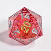 Mini Planet 50mm Chonk D20 Liquid Core Role Playing Table Games DND Polyhedral RPG MTG Dice Raspberry
