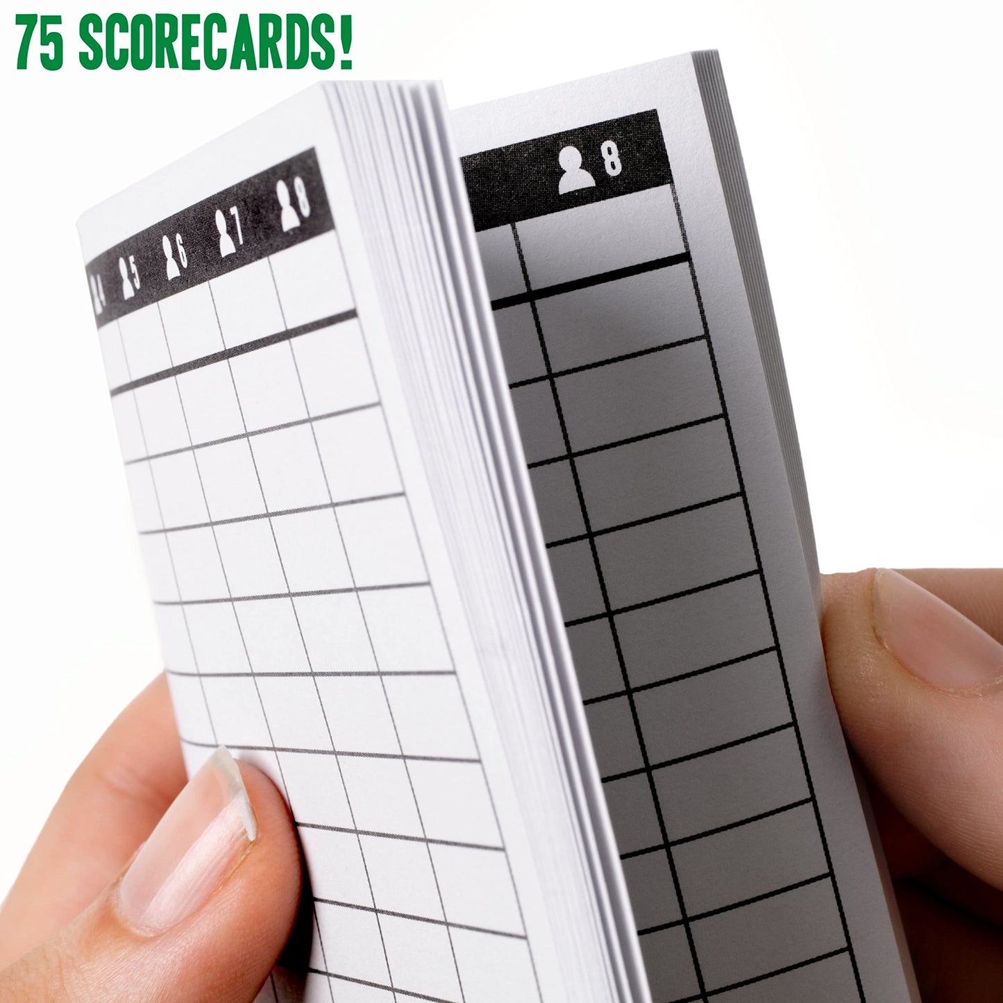 Brybelly Farkle Scorecards - Set Of 75 Replacement Score Sheets For Farkle Dice Games For Up To 8 Players