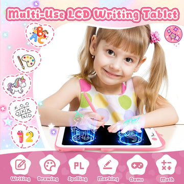 Teriph Lcd Writing Tablet For Kids, Unicorn Girl Toys, Toddlers Toys Drawing Board, Educational Doodle Pad Kid Toys For 2 3 4 5