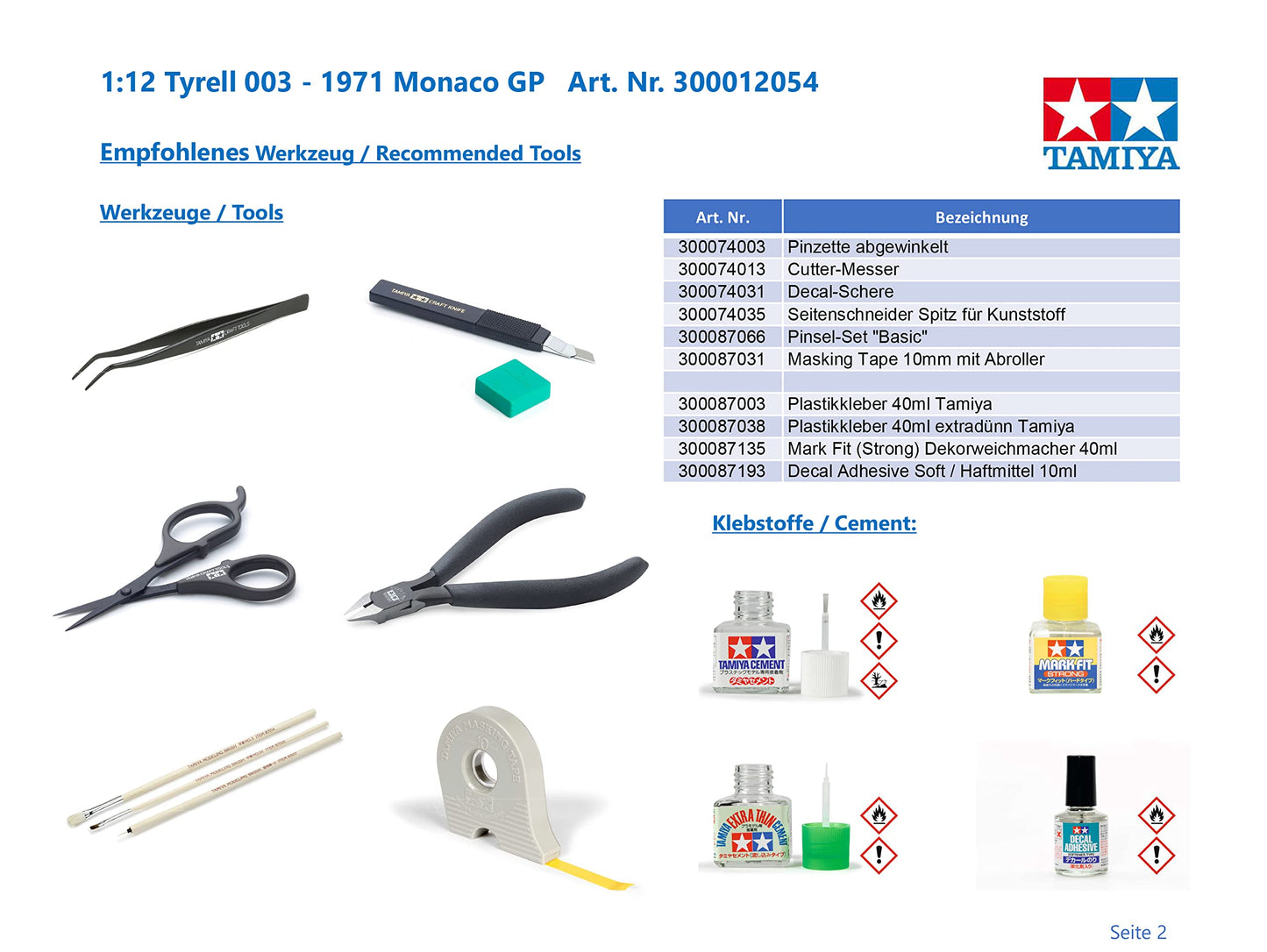 Tamiya Dickie 1/12 300012054 Tyrell 003, 1971 Monaco Gp Vehicle