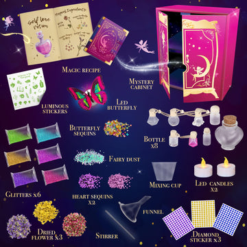 FUNZBO Fairy Polyjuice Potions Crafts for Girls Ages 6-8, Christmas & Easter Gifts for 6-10 Year Olds, Fairy Garden Kit Gifts fo