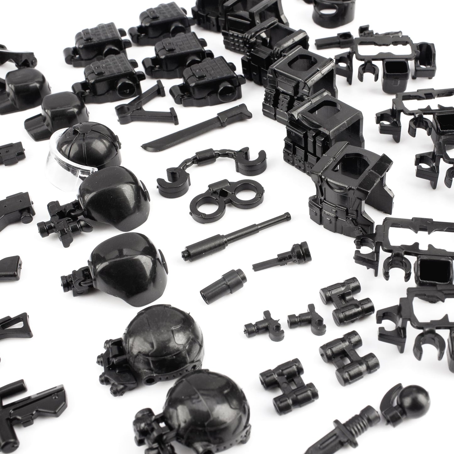 MaozyHomie Pack Military Accessories Chicken Gear Weapon Parts Toys Military Equipment Battle Blocks Bricks Compatible with Major Brand 3 Years Old and up Us (88pcs)