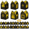 Retisee 24 Pcs Ramadan Crafts Ramadan Decorations Lanterns with Colorful Tissue Paper Eid Mubarak Paper Lanterns for Eid Mubarak