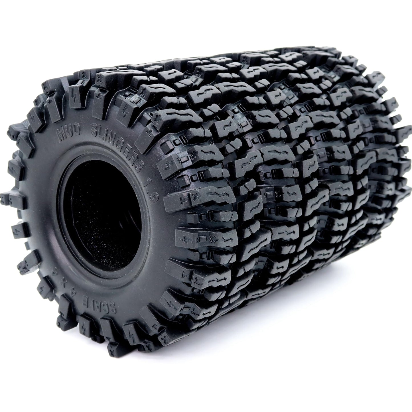 HOBBYSOUL 4pcs RC 1.9 Mud Slingers Tires Height 4.72'' / 120mm Soft Sticky 1.9 Tires Tyres For 1/10 RC Crawler Traxxas TRX4 / Ax