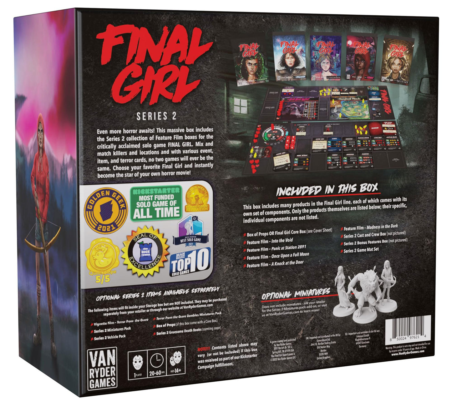Van Ryder Games Final Girl Series 2 Storage Box - Purple Cardboard Organizer for Board Game & Add-ons, Model VANVRGFGSTOR2