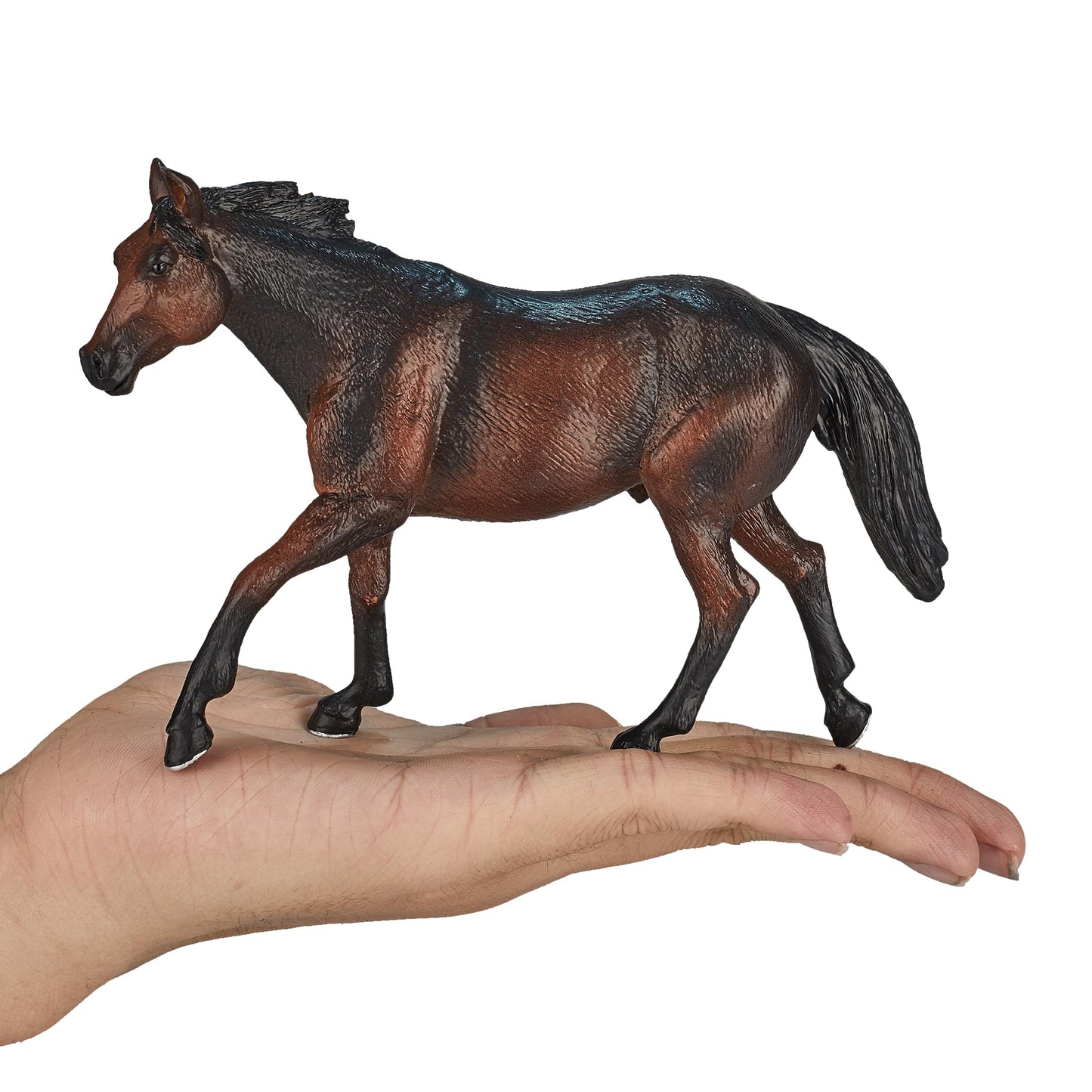 Mojo Quarter Horse Sooty Bay Realistic Equestrian Horse Club Hand Painted Toy Figurine