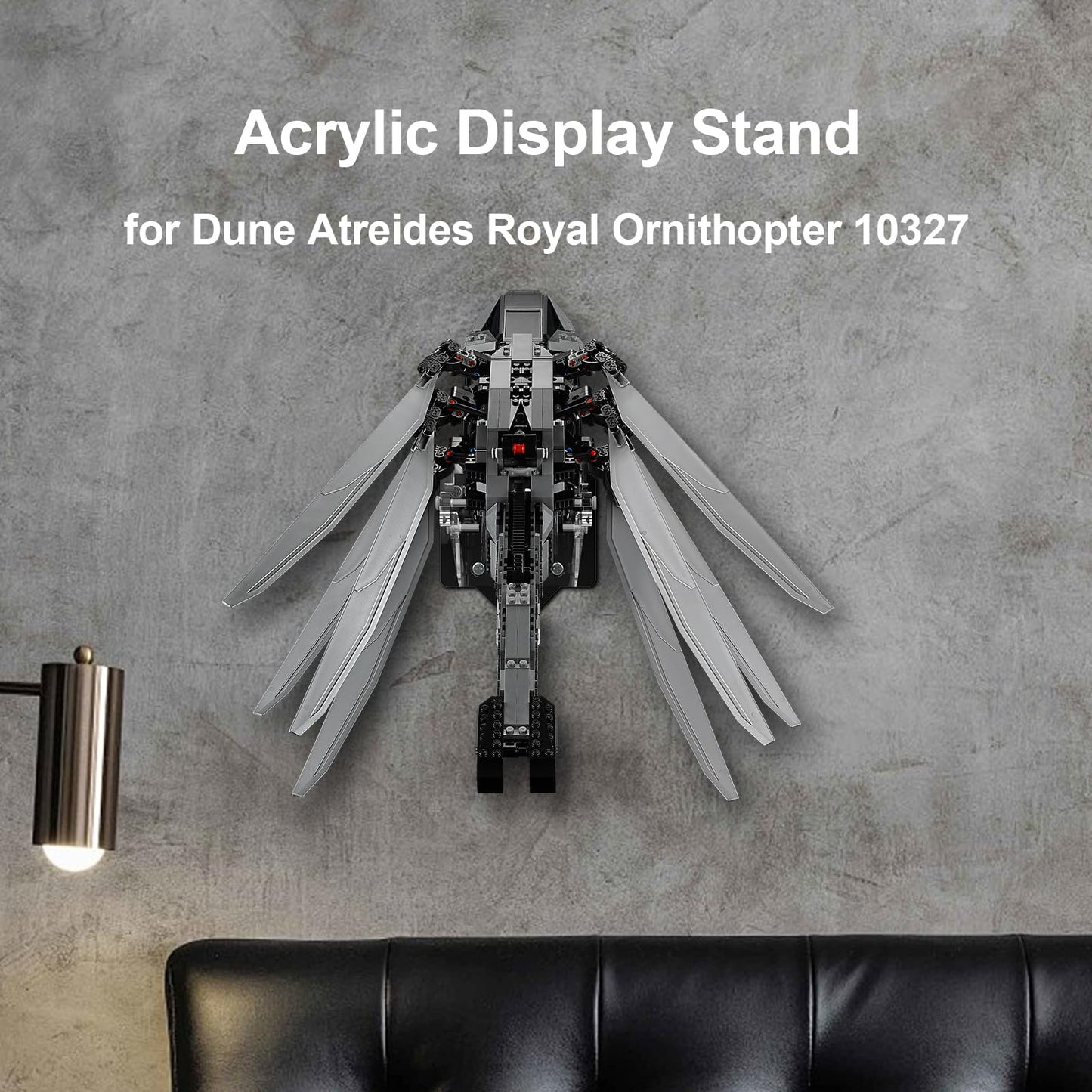 Naocard Acrylic Display Stand For Lego Dune Atreides Royal Ornithopter 10327- Wall-Mounted Display Holder For Dune Inspired Mode