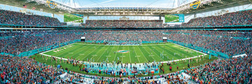 MasterPieces NFL Miami Dolphins Panoramic Jigsaw Puzzle, 1000 Pieces, Team Color, 13" x 39", Paper