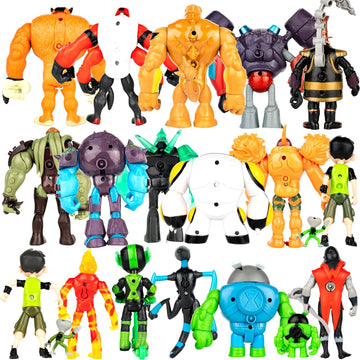 Muksse Big Set 20 Pcs Omnitrix Action Figures Toys, Exclusive Collection Toys, Anime Character Figurines With Cake Toppers, Alie