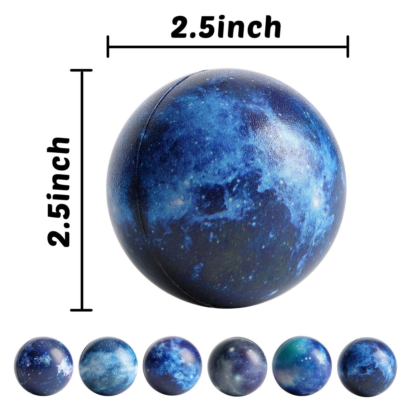 Lovestown 20 Pcs Galaxy Stress Balls, 2.5 Inch Space Theme Stress Balls Foam Squeeze Balls Stress Relief Balls For Outer Space Themed Party Favors School Carnival Reward