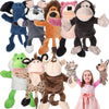 Wettarn 10 Pcs Animal Hand Puppets 12 Inch Soft Plush Plush Puppets Lion Orangutan Giraffe Tiger Pig Elephant Hand Puppets For B