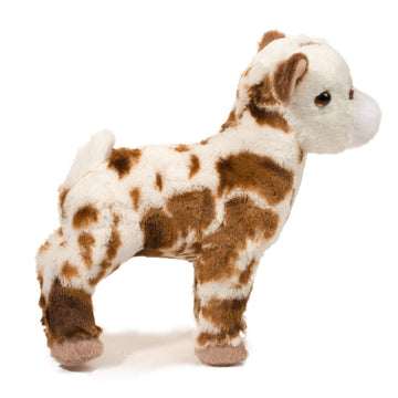 Douglas Gerti Goat Plush Stuffed Animal, 9" Tall, White/Brown, Polyester, Model 1842