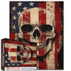 Terror Skull Skeleton 1000 Pieces mature-themed Jigsaw Puzzle Graffiti American Flag Perfect for Fun Brain Puzzle Lovers Vibrant Illustrations and Quality Pieces Challenging and Relaxing Great Gift Idea