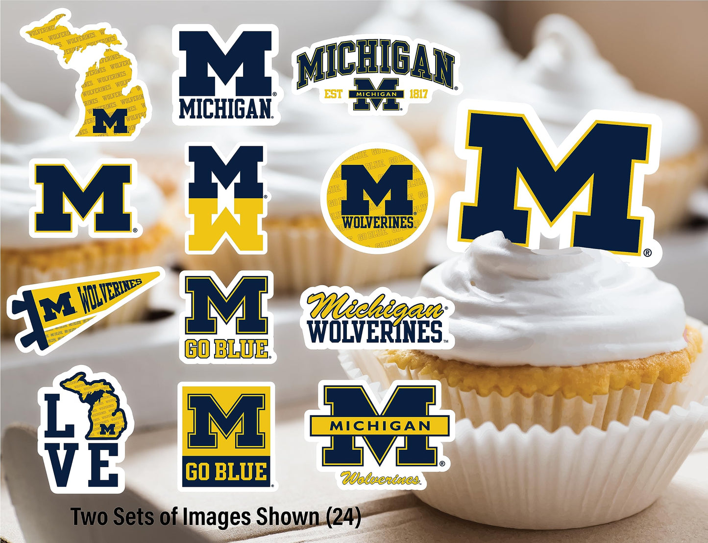 Michigan Party Supplies (42 Pieces) U Of M Party Decorations For Graduation, Football Tailgating, Birthday U Of M Party With Mic
