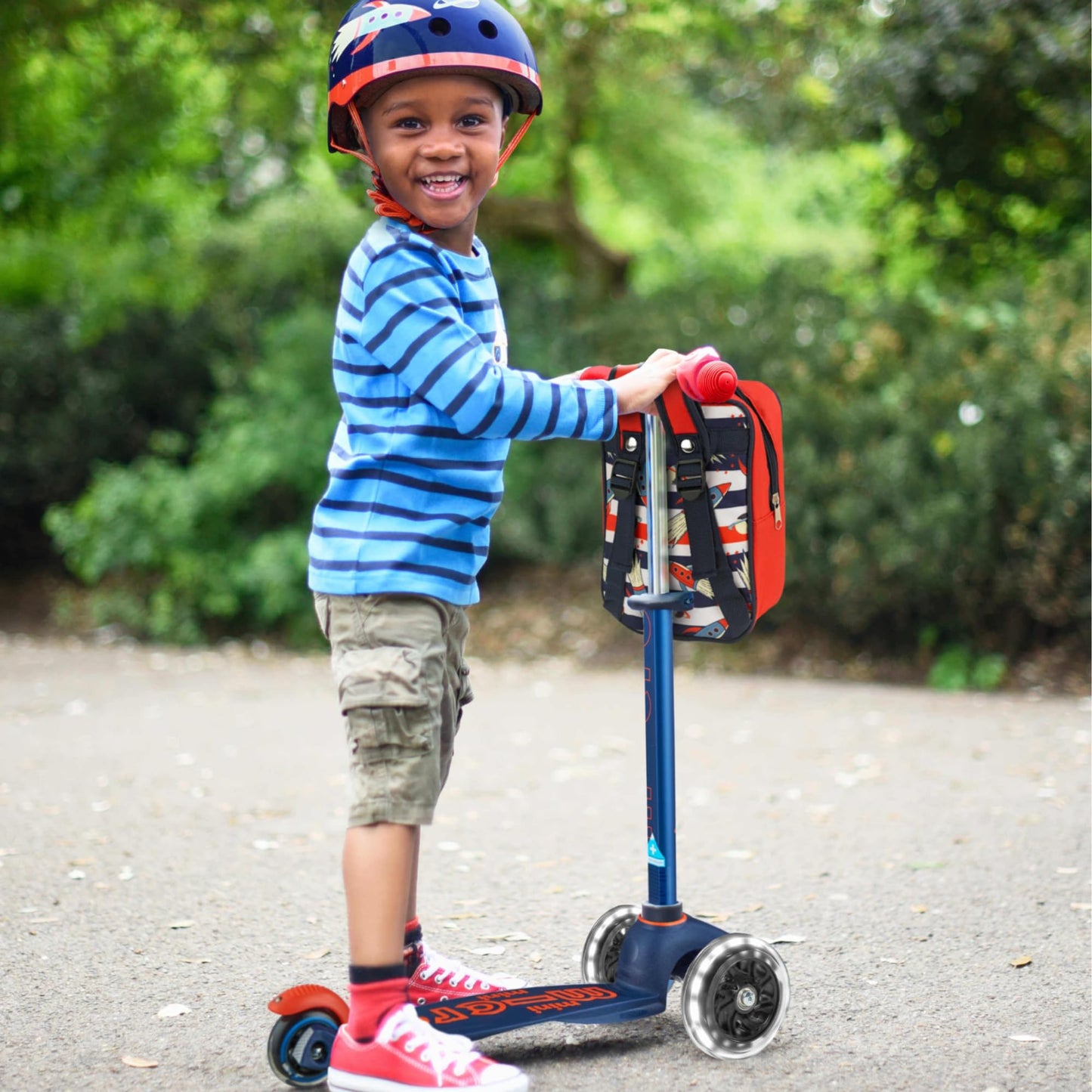 Micro Kickboard - Mini Deluxe Foldable Led Scooter, 3-Wheeled, Lean-To-Steer, Swiss-Designed Micro Scooter With Led Light-Up Whe
