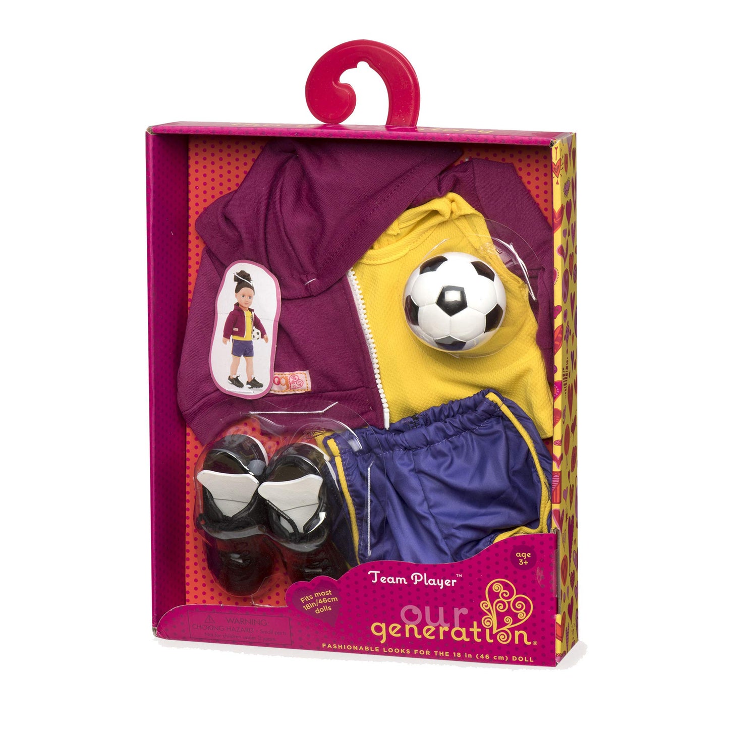 Our Generation Dolls Team Player Doll Soccer Outfit, 18'
