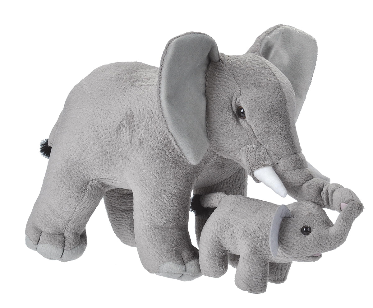 Wild Republic Mom & Baby Stuffed Animal 15 (Elephant)