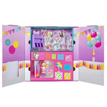 Party Popteenies - Cutie Animal Party Surprise Box Playset with Confetti limited availability Collectible Mini Doll and Accessories for Ages 4 and Up