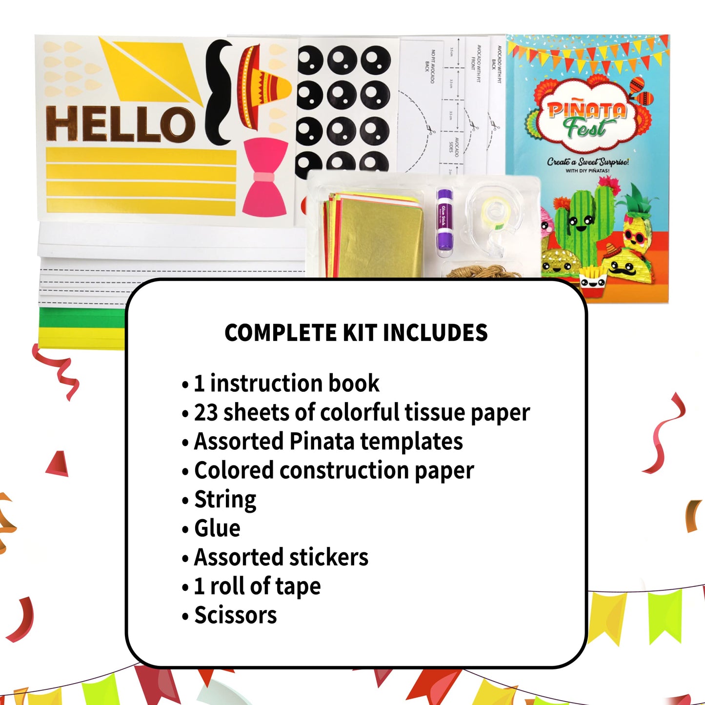 Spicebox Make Your Own Diy Pinata Kit For Birthday Party, Arts And Crafts For Kids, Children’S Creative Activity Gifts, Make And Play Pinata Fest, 8 Smashing Projects