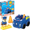 MEGA BLOKS Paw Patrol Chase's Patrol Car Building Set, Includes Chase Figure & 10 Blocks, Multicolour, Model HDJ33, Ages 3+