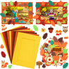 Ferraycle 232 Pcs Thanksgiving DIY Picture Frames Craft Kit Fall Felt Photo Frames with Leaves Pumpkin Harvest Crafts with Foam