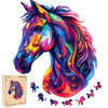 Reouinty Puzzles for mature-themeds 1000 Piece Horse Liberty Cool Puzzles Wooden Jigsaw 22 * 25.6 in Unique Shape Animal mature-themed Irregular Wood Best Gift for mature-themeds and Kids Family Game