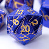 Dnd Metal Dice - Cracked Lightning Metal - Polyhedral Set For Rpg D&D With Cracks - Beautifully Detailed Dungeons And Dragons Di