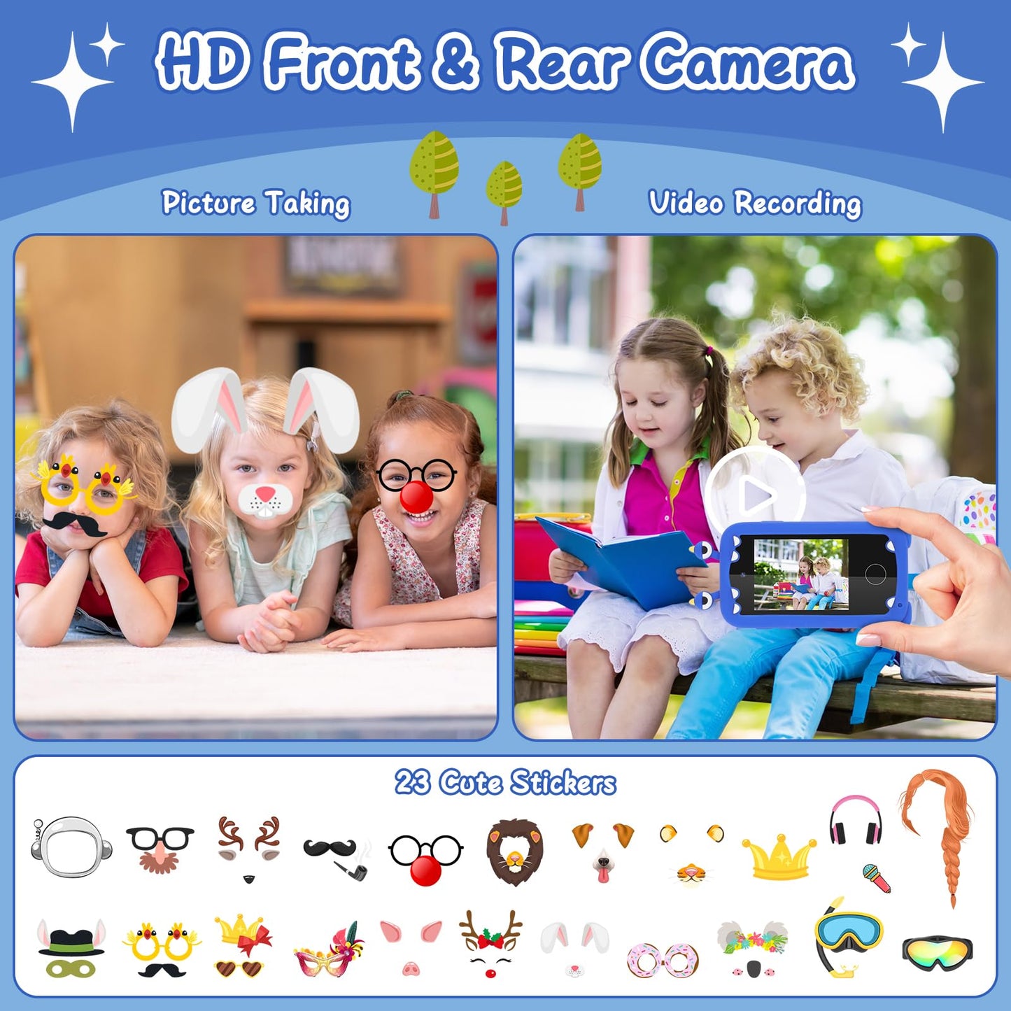Deao Kids Smart Phone For Boys, Gifts For 3-10 Year Old Girls Christmas Birthday Kids Toys, Toddler Learning Play Toy Phone With