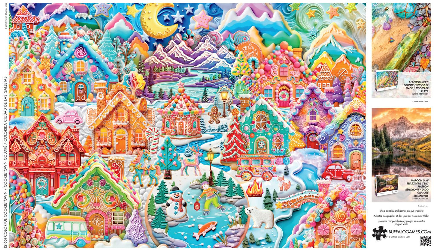 Buffalo Games - Whirly Twirly Studio - Colorful Cookietown - 2000 Piece Jigsaw Puzzle For Adults -Challenging Puzzle Perfect For