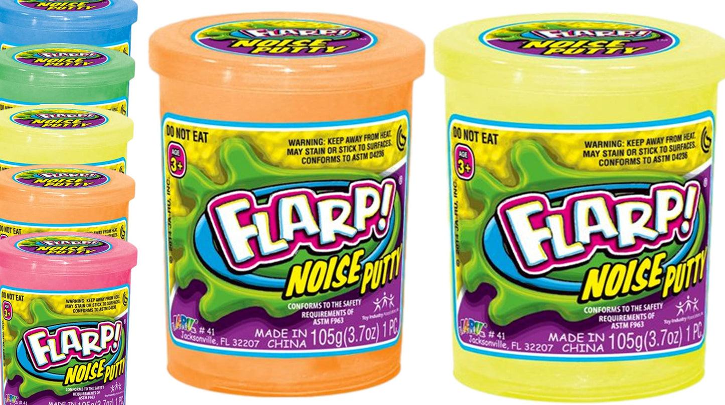 Ja-Ru Flarp Noise Putty Scented Squishy Sensory Toys, Squishy Stretchy Soft Great Party Favors Fidget Toy For Kids Boys & Girls. (2 Units Assorted) 10041-2P