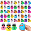 Shappy 24 Pcs Cruise Duck Bulk With Sunglasses Sets 2 X 1.9 X 2.4 Inch Mini Sailing Rubber Ducks Summer Cruise Ship Toy Squeaky Bath Party Toy Duckies For Birthday Party Favors (Multicolor)