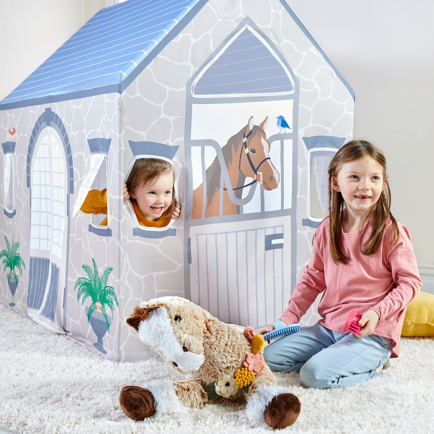 Martha Stewart Kids' Stable Play Tent - Large Pretend Play Horse Barn for Kids and Toddlers