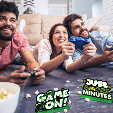 Frienda 3 Pcs Video Games Party Decorations Wood Table Level up Birthday Decorations Gamer Party Centerpieces Pixelated Table Si