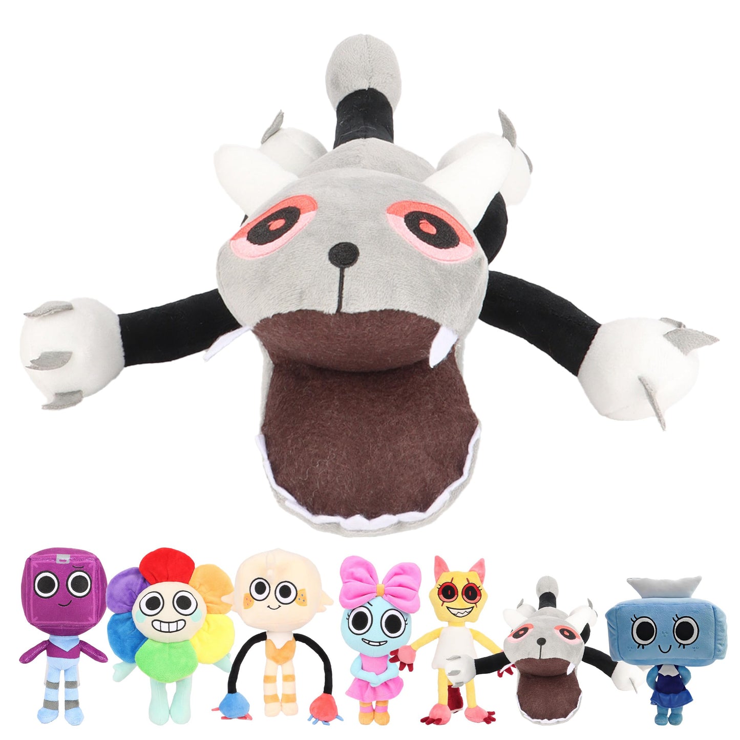 CUIGSRO Dandy's World Plush, 11.4'' Dandy World Twisted Pebble Plush Toys for Fans and Friends(Gray)