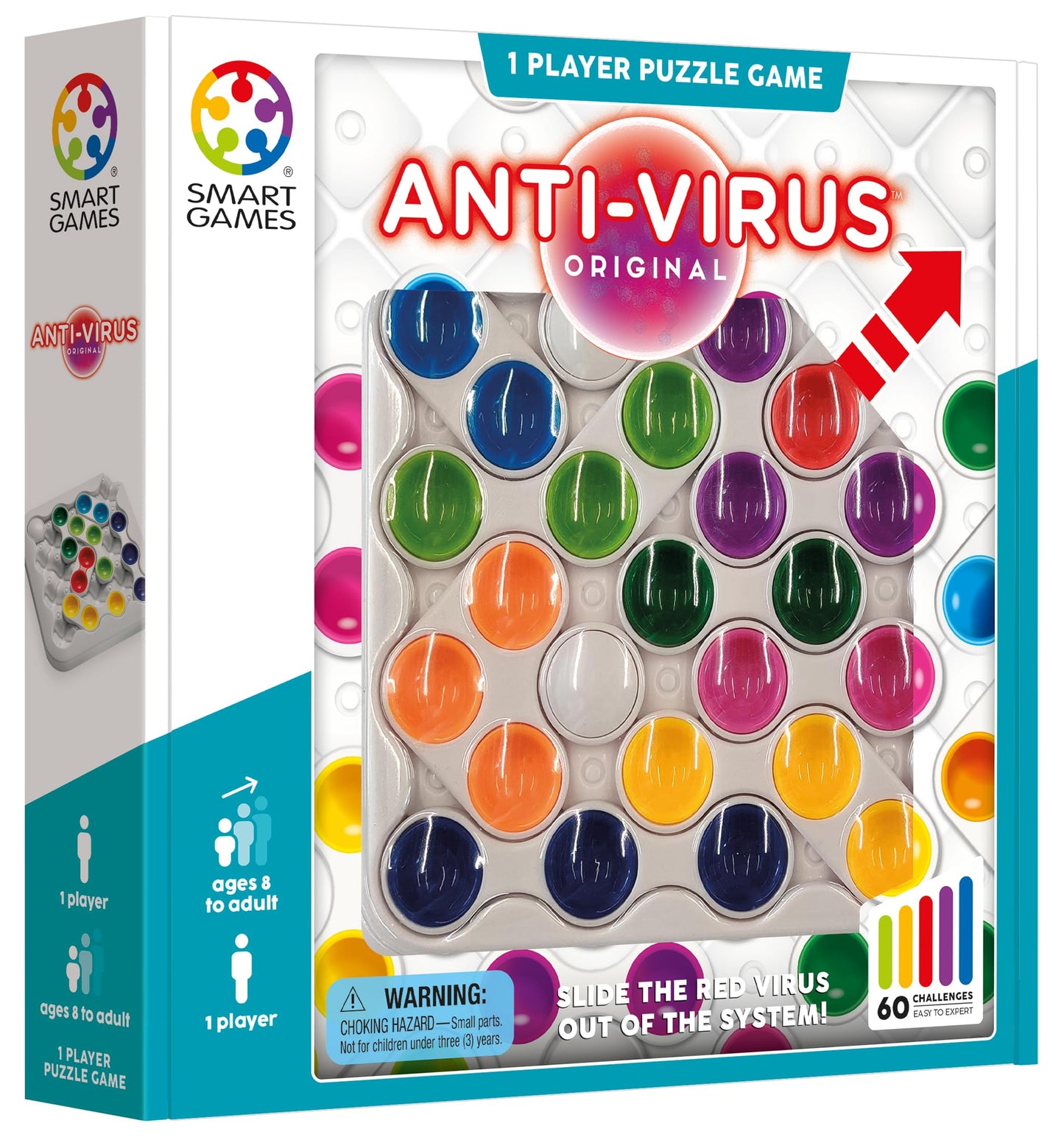 Smartgames Anti-Virus Sliding Puzzle Game With 60 Challenges Ages 6-Adult