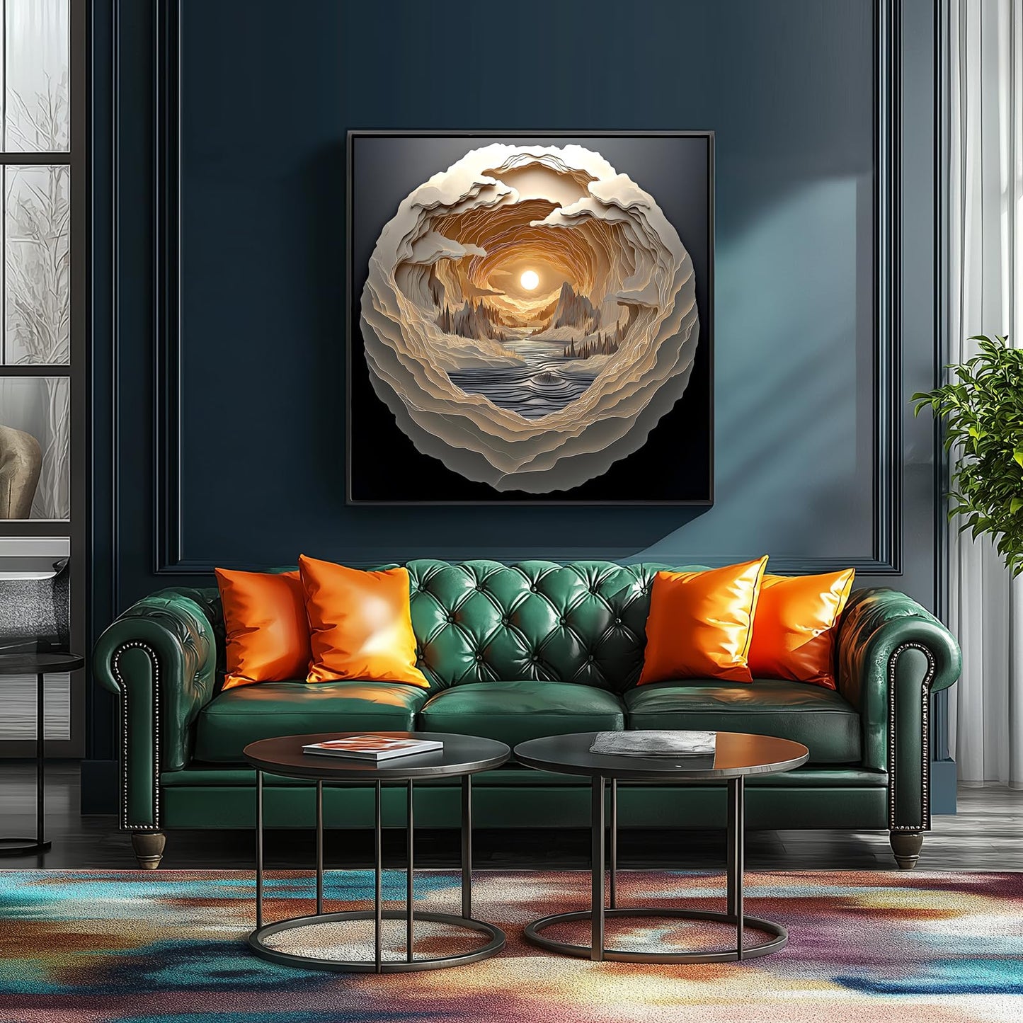 3D Visual Art Puzzles For Adults 500 Pieces Cave Dawn Jigsaw Puzzles For Adults Beautiful Landscape Puzzles 500 Pieces Challengi