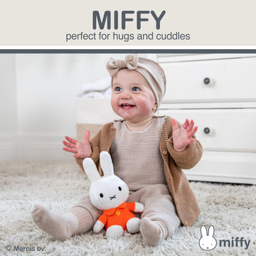 KIDS PREFERRED Miffy Plush Toy, 8 Inch Sitting Dutch Bunny Plush from Dick Bruna, Soft Boa Rabbit Bunny Stuffed Animal Plushie D