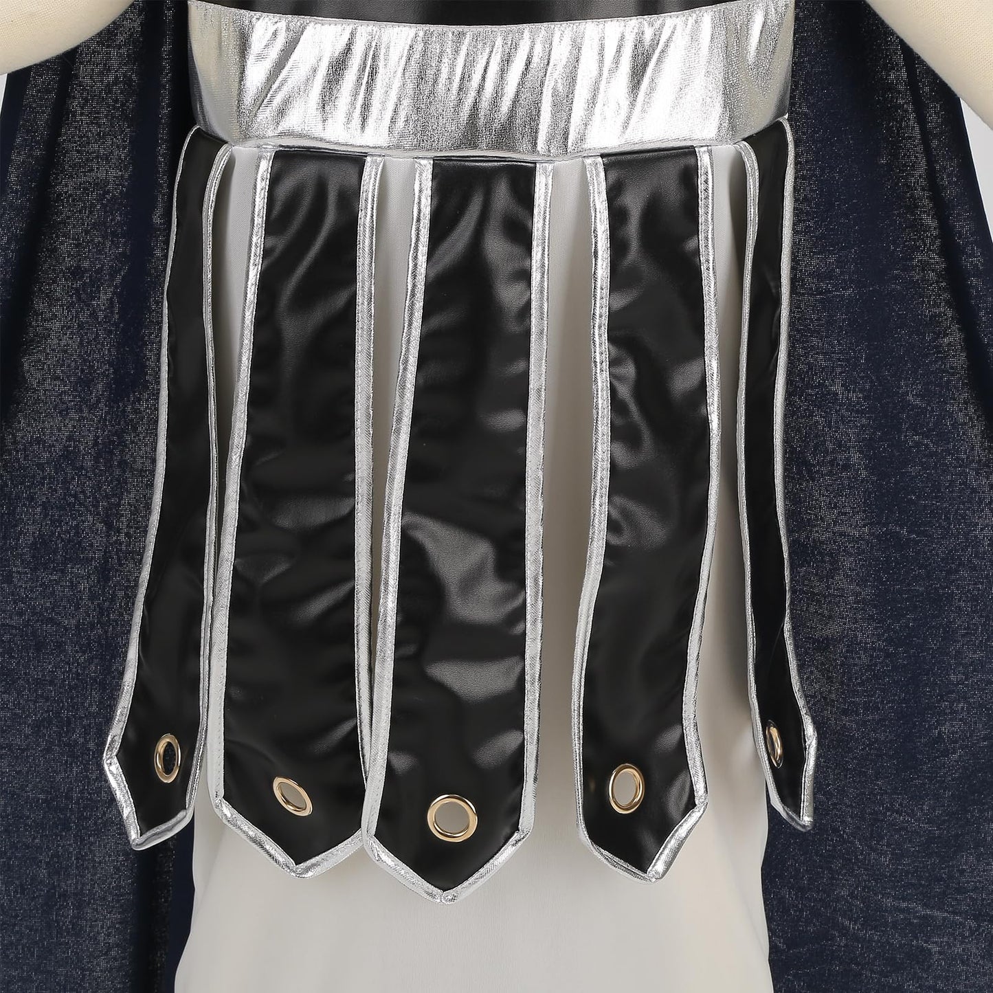 HAPNBCELE Roman Soldier Costume Kids Boys Knight Viking Gladiator Medieval Renaissance Dress up Halloween Party Role Play (Blue-