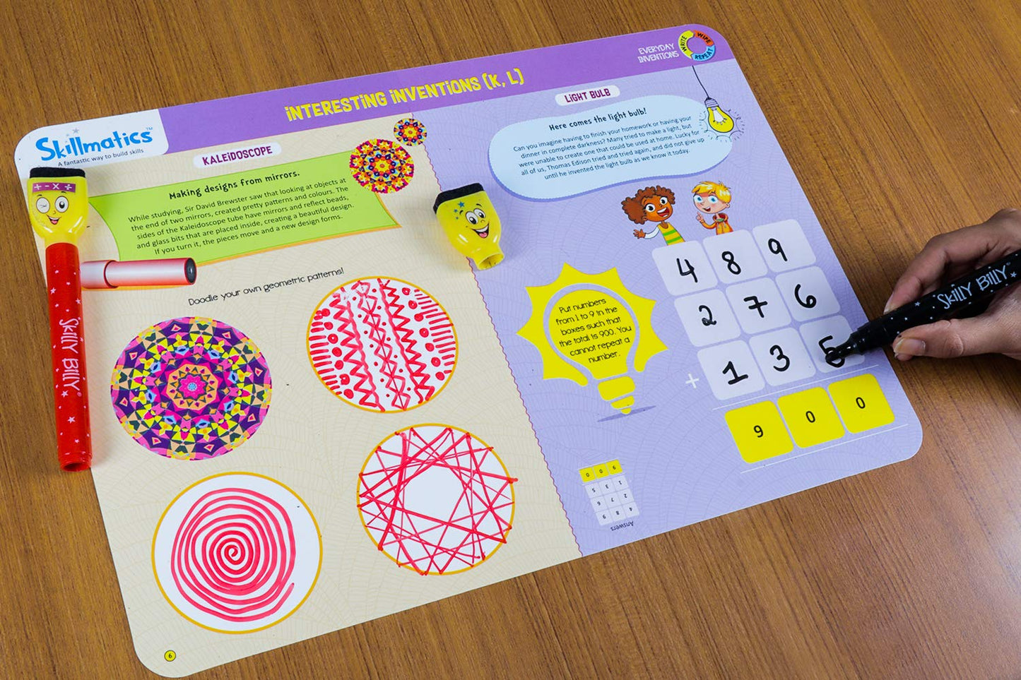 Skillmatics Educational Game : Everyday Inventions | Reusable Activity Mats With 2 Dry Erase Markers | Gifts & Learning Tools For Ages 6-9
