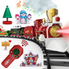 Lzzapj Train Set, Remote Control Electric Train Toy With Smoke, Light And Music, Kids Train Track With Rechargeable Battery, Santa Claus, Christmas Birthday Gifts For 3 4 5 6 7 8 Year Old Boys Girls
