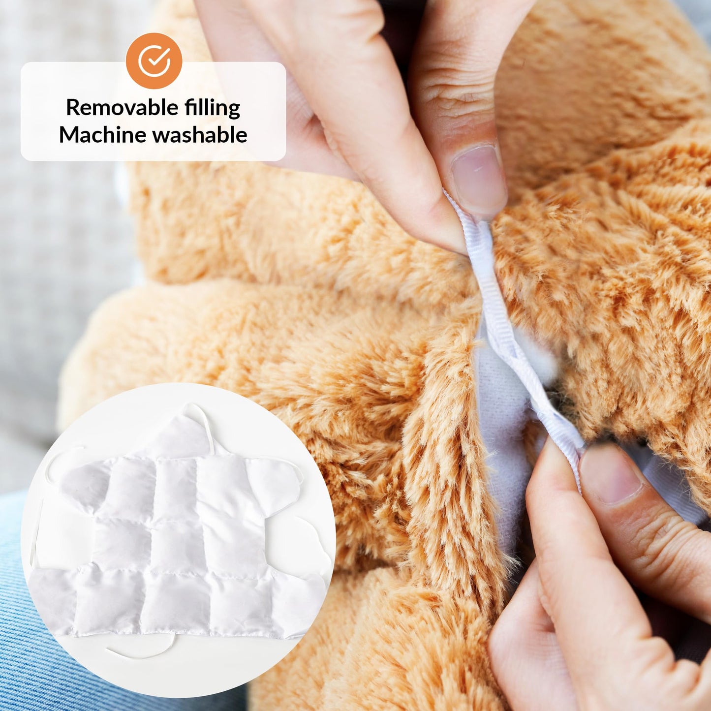 ODOXIA Weighted Plush Animal Sloth | 5 Lbs | Brown | Calming & Comforting | Machine Washable | Carrying Bag Included