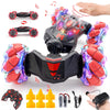 WJWMIRC 1:10 Remote Control Stunt Car 4WD 2.4 GHz Hand Gesture Sensing RC Crawler Vehicle 360 Flips with Lights Music Spray Birt