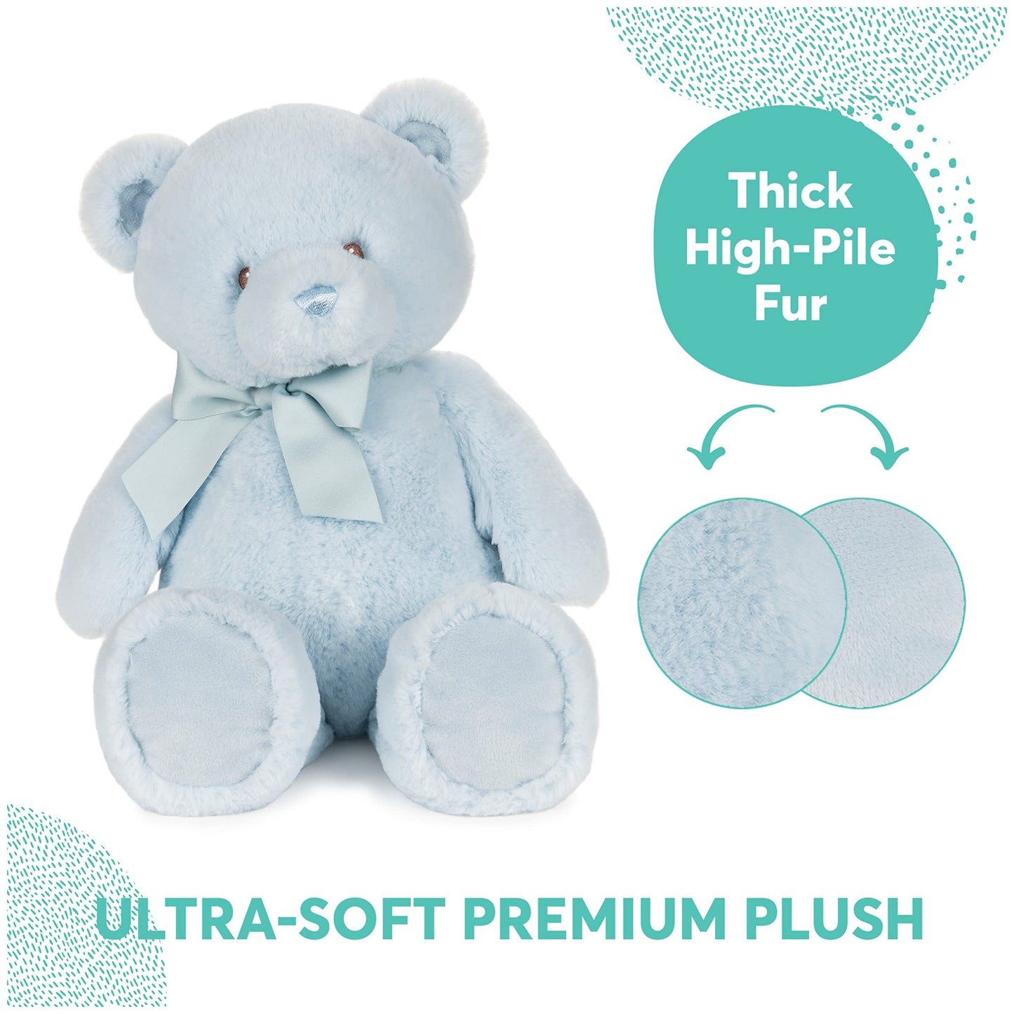 Gund Baby My First Friend Teddy Bear, Blue, Ultra Soft Animal Plush Toy For Babies And Newborns