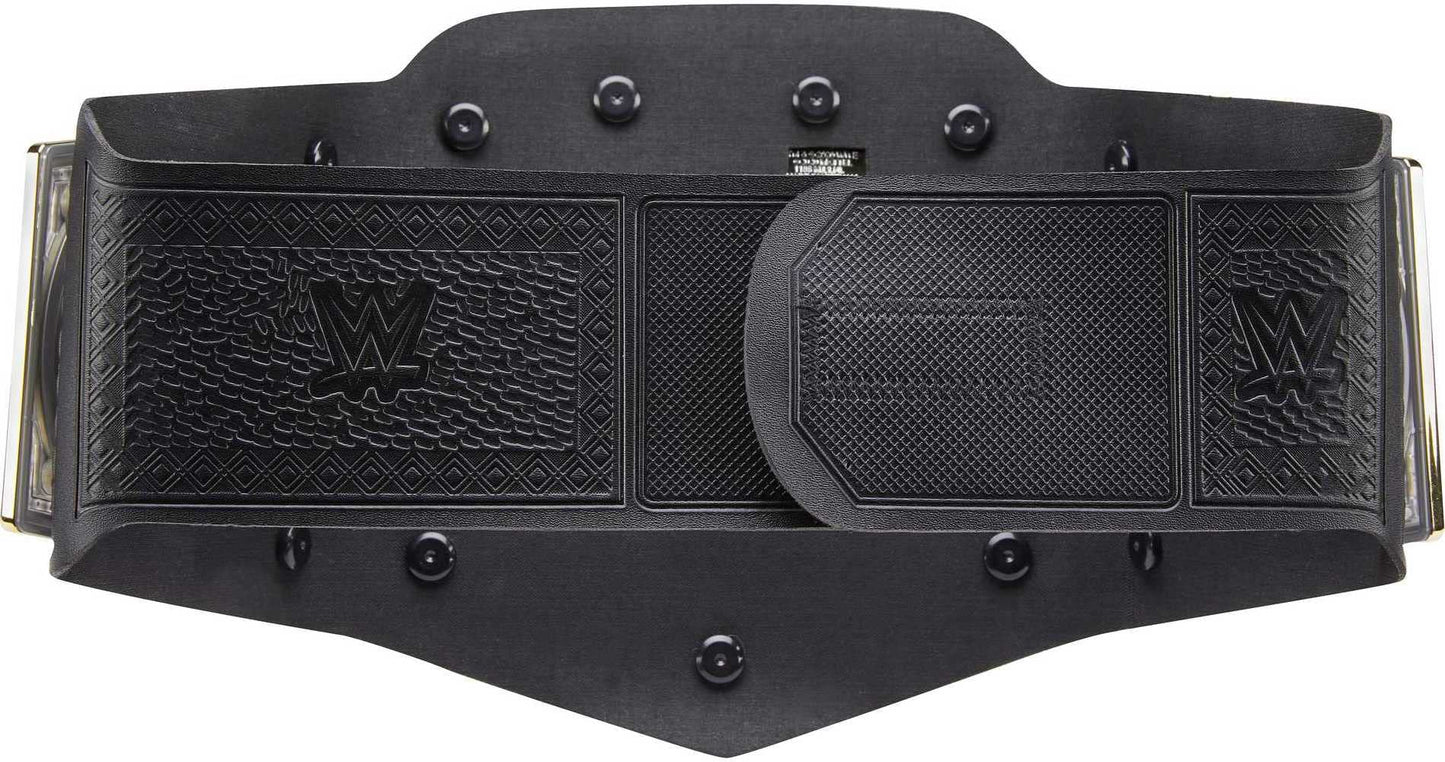 WWE Championship Showdown Deluxe Title - Adjustable Kids Belt, Authentic Style, 4 Swappable Plates, Black, Model GTG73