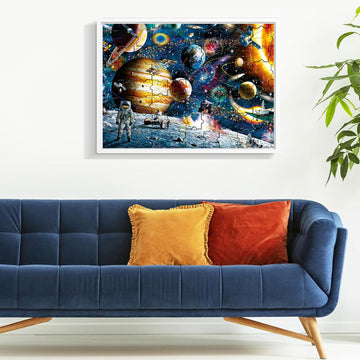 Diiopoty Puzzles For Adults Jigsaw 500 Piece Space Traveler Solar System Exploration Galaxy Outer Astronaut For Family Fun Games