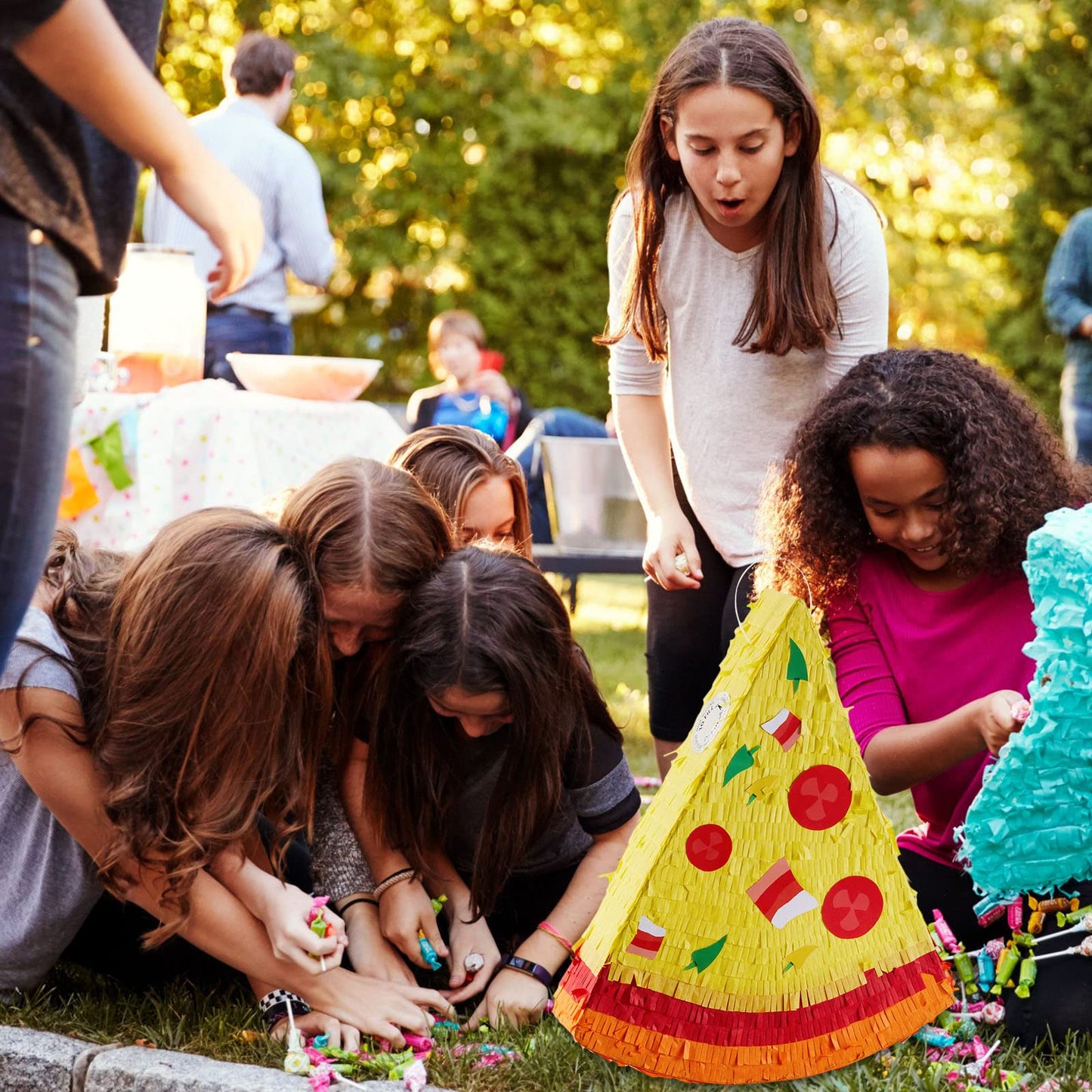 Lewtemi Pizza Piñata Pizza Party Favors Pizza Birthday Party Supplies With Stick Confetti And Blindfold Pizza Shower Theme Decorations For Pizza Supply
