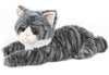 Cuckool Gray Tabby Cat Plush Toy, 14" Fluffy Microwavable Stuffed Animal, Heatable & Coolable, Soft Polyester Gifts for Kids & Adults